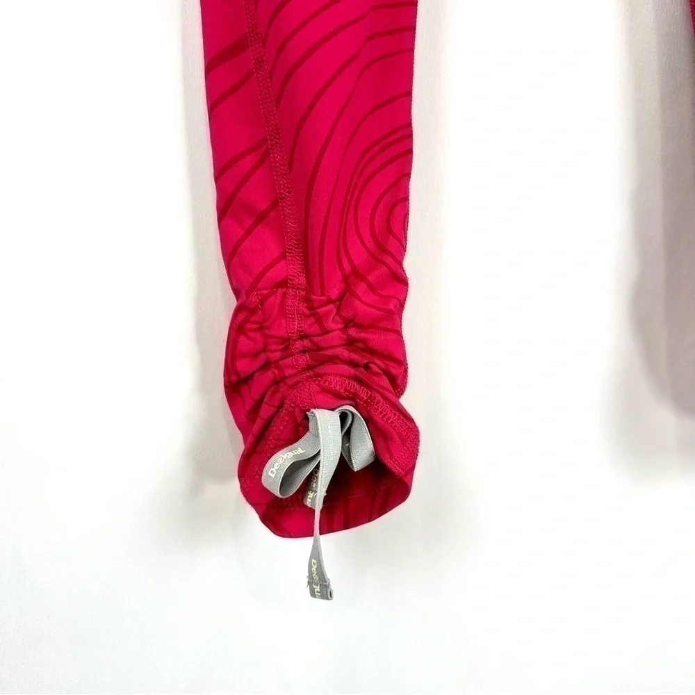 Desigual Women's Sz XS Pink Active Monochromatic Leggings With Outlined Circles